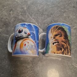Starwars bb8 and chubacca mug