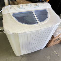 Portable Washing Machine 20lbs Twin Tub Washer(13lbs) & Spinner(7lbs), Compact Laundry