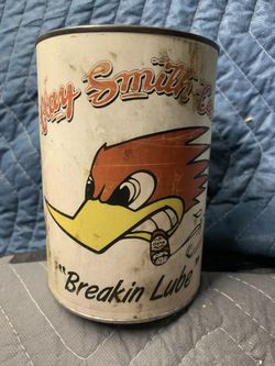 Vintage Clay Smith Breaking Lube Can Bank
