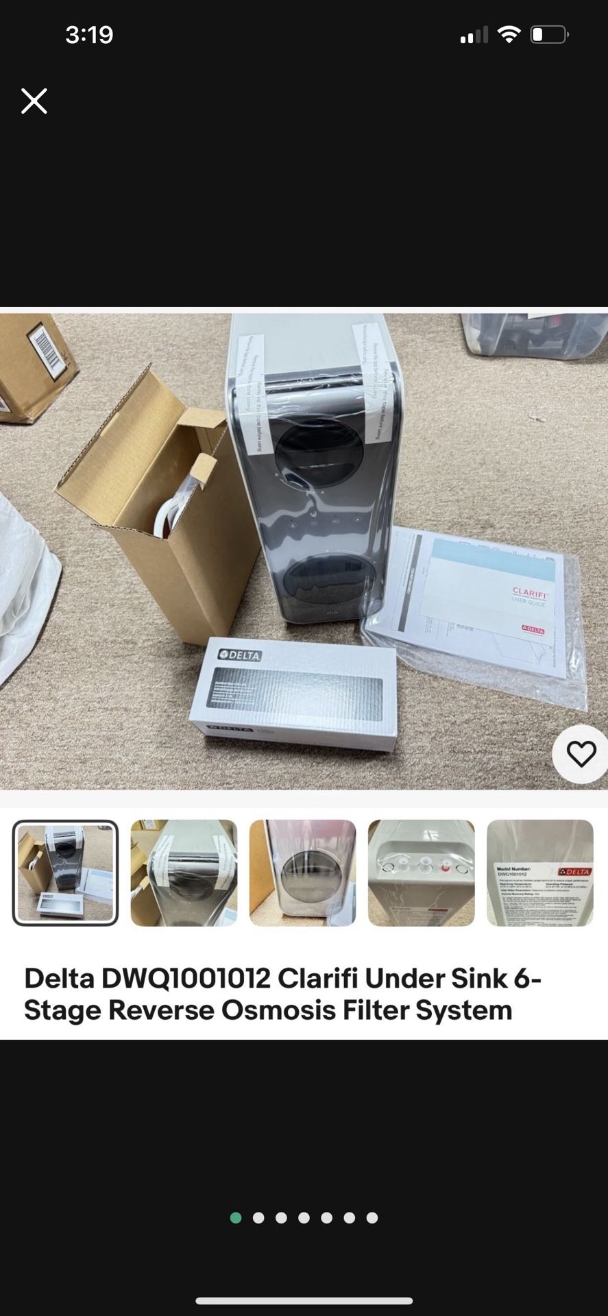 Delta Clarifi Undersink Stage Reverse Osmosis Filter System NEW Msrp $800+ /sylmar