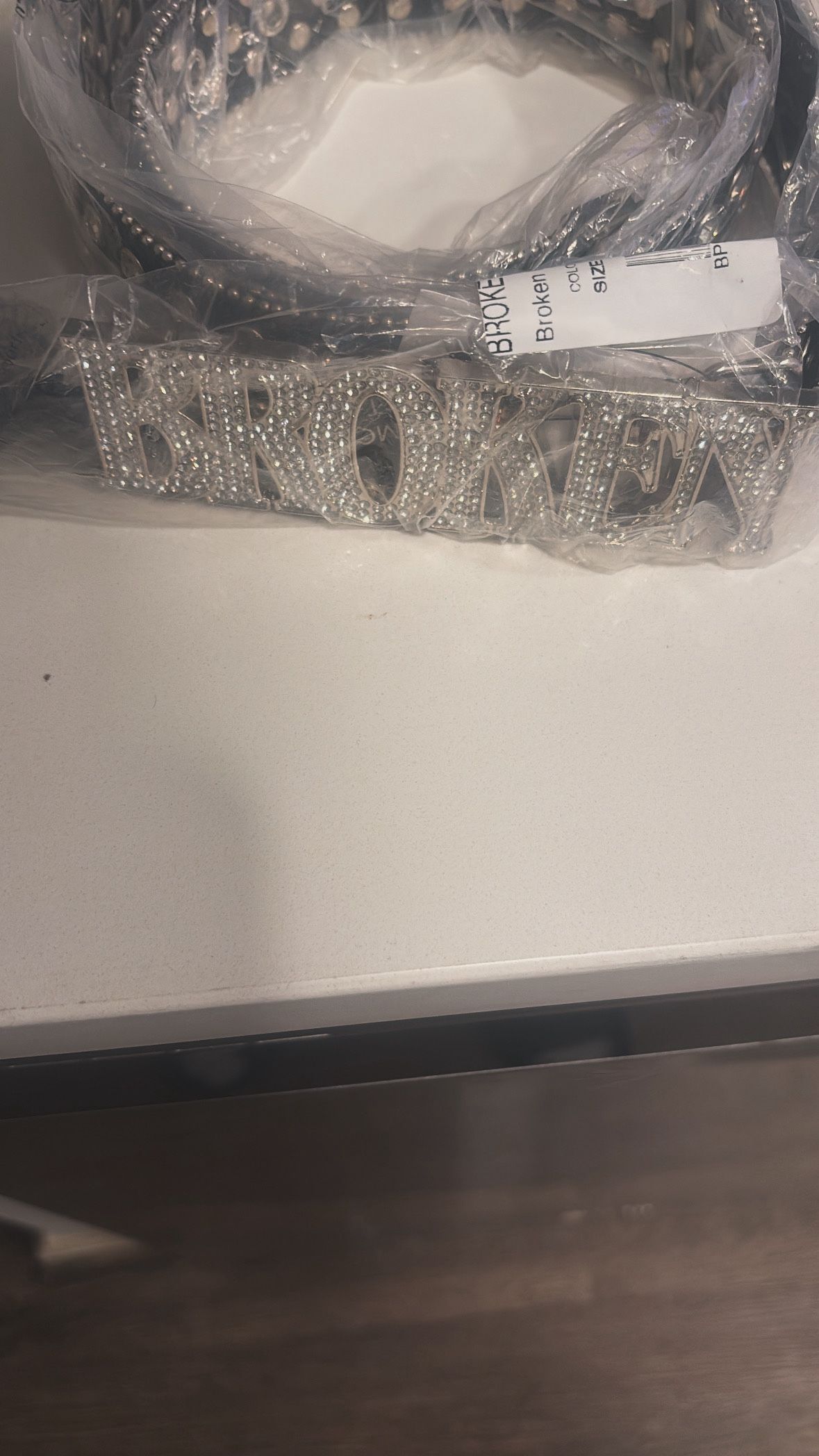 Broken Promises Rhinestone Belt