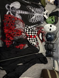 Halloween Costume & Mask Bundle – Grim Reaper, Skeleton, Harlequin, Batman, Hulk & More