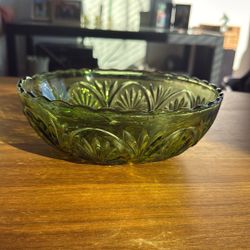 Green Glass Bowl