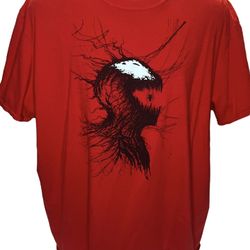 Marvel Carnage Red T-Shirt Graphic Tee Men’s Size 2XL Venom Spider-Man Villain