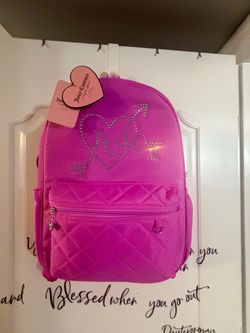 Juicy Couture Kids Pink Quilted Backpack