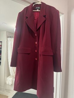 Ice Cube by Michael Burgundy Long Coat Size 4P
