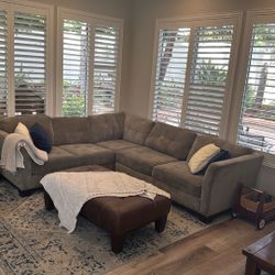 Sectional Light Grey Sofa