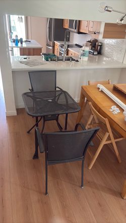 Patio table with two chairs