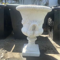 Stone white pot
