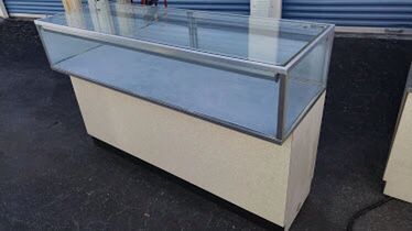 3 lighted display cases