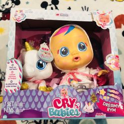 Cry Babies Fantasy Dreamy and Rym - 12 inch Doll and 6 inch Pet