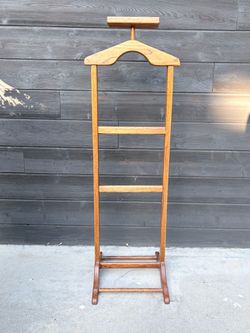Wooden Valet Stand Clothes Butler