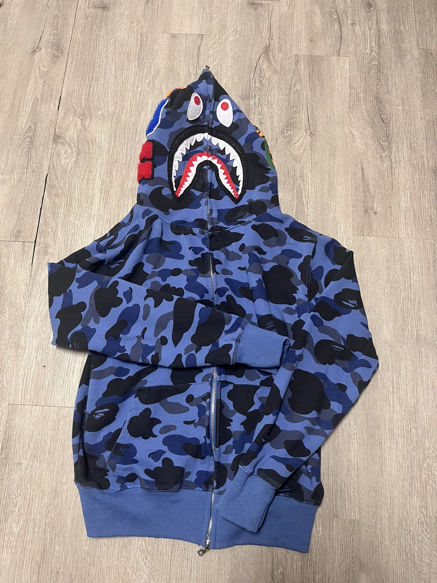 Bape hoodie ‘Shark Camo’ Blue