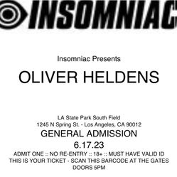 Oliver heldens Festival dJ Set Tickets For This saturday!