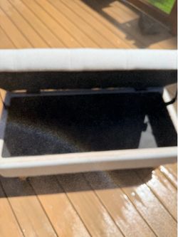 Fabric bench with storage