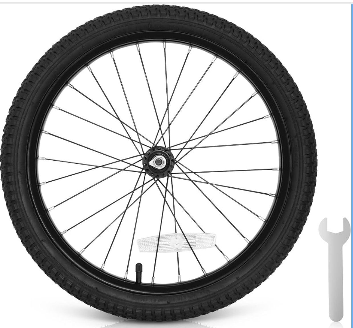 3086Y 16 inch Kids Bike Front Wheels Replacement with Solid Air Rubber ...