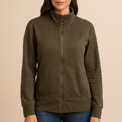 Womens Teens Dark Green Jacket Size Medium 
