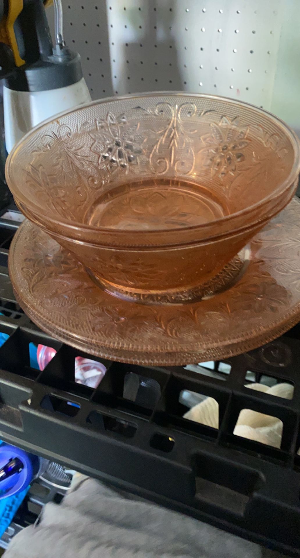 Rose Glass Plates