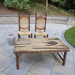 Traditional Spanish Revival Wood Chairs
