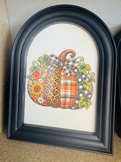 Patch work pumpkin pic decor