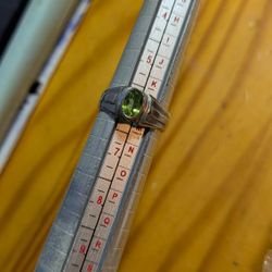 Sterling Silver peridot ring And Bracelet 