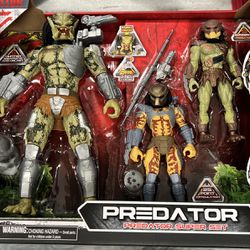 Predator Super Set 12" Jungle Hunter, 7" Berserker & City Hunter Action Figures 