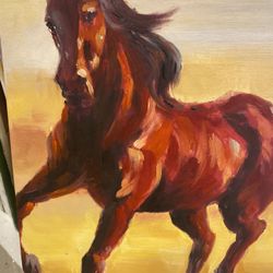 Horse Running Oil Painting 
