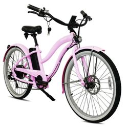 Tracer OMEGA Women's 500W 48V 26" 7 Speed Step-Through Fat Tire Electric Bike