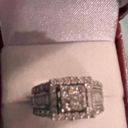 14 K Engagement Ring W Diamonds 