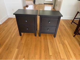 Black night stands set of 2