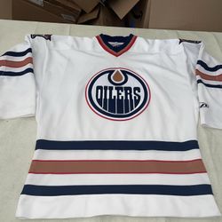 Nwot Edmonton Oilers Pro Player Medium Jersey NHL White CleaN Vintage 90s New