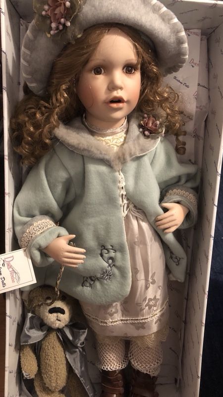 duck house heirloom dolls green dress Best Porcelain Doll From Duck House Heirloom Dolls for sale in Dekalb County, Illinois for 2026