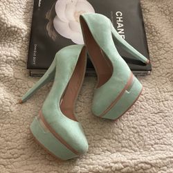 Pastel Green Heels