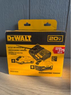 Dewalt 20V MAX Lithium-Ion 6.0Ah and 4.0Ah Battery and Charger Starter Kit