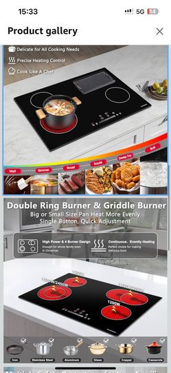 New Electric Cooktop 30 inch,  Built-in Electric Cooktop 4 Burner Stove Top, Radiant Cooktops Stovetop with Kid Safety Lock, Timer, 9 Heating Leve