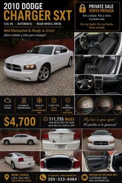 2010 Dodge Charger SXT-Clean Title-111,735 Miles