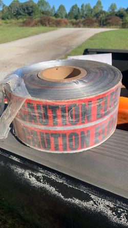 Electrical line below caution tape