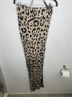 Cheetah print sundress with high slit
