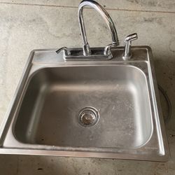 Stainless Steel Sink And Faucet