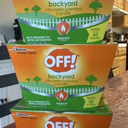 3 OFF Backyard Citronella Scented Candles 