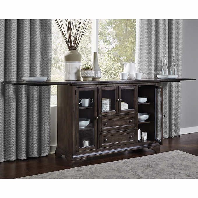 LIKE NEW // COSTCO Asheville Solid Wood Buffet Server