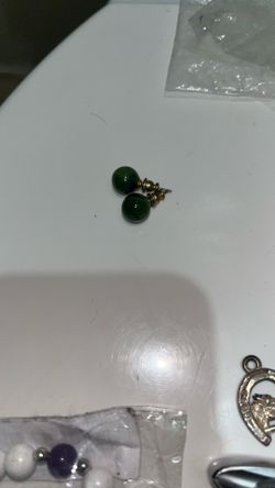 Jade earrings