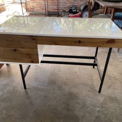 West Elm Reclaimed Wood & Lacquer Desk