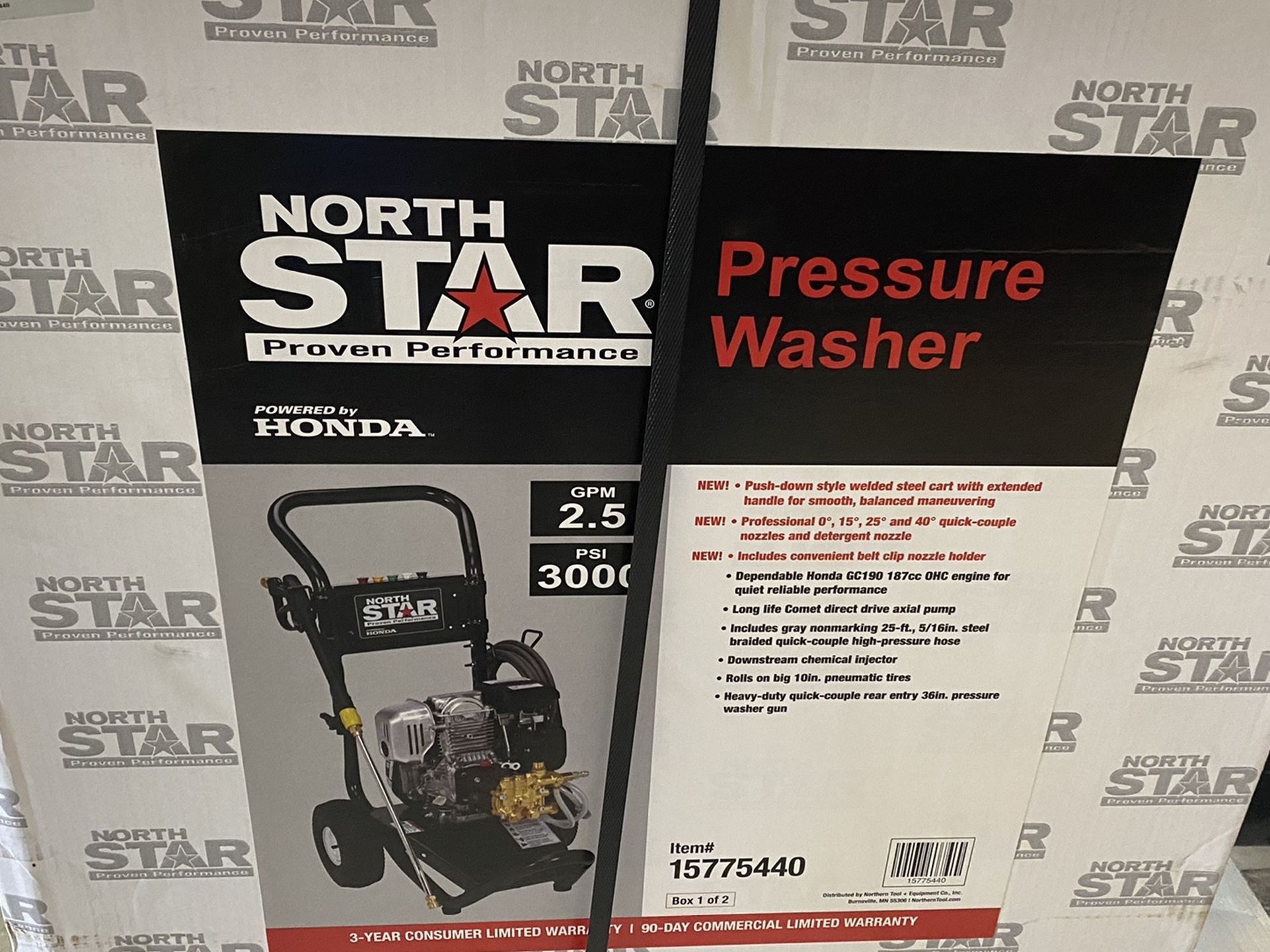 New North Star Honda Powered Pressure Washer