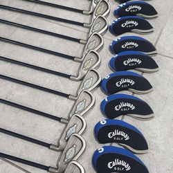 CALLAWAY IRON SET 3-9, A, P, S AND L WEDGE