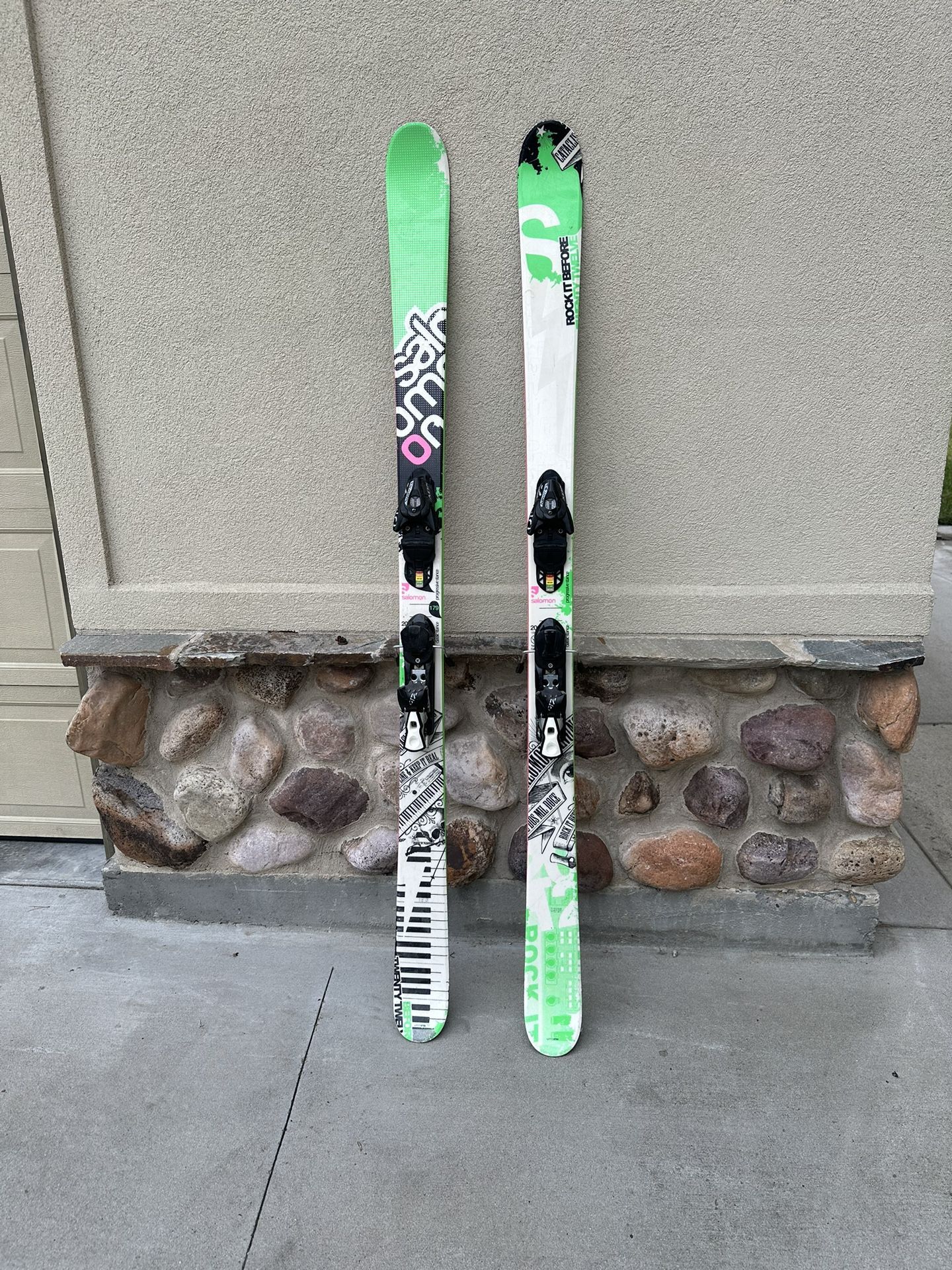 Salomon Twin Tip Skis 179 With Bindings