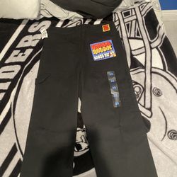 Empyre Relax Loose Fit Black Hammer Man Canvas Black Pants Size 32 