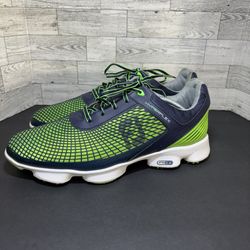 Footjoy Hyperflex Green Blue FT2.0 Golf Shoes Mens Size 12 XW Spikes