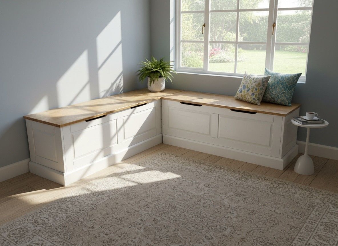 Wood Bench Storage Chest
