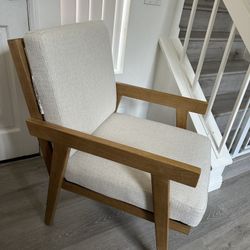 Modern Wooden Checkered Accent Chairs